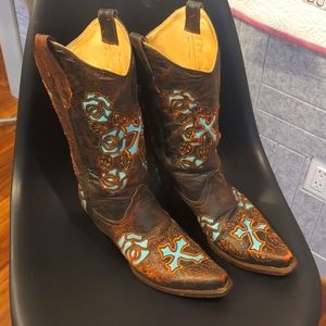 Corral Boots, leather, size 10